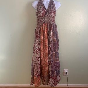 Fun and Flirt Boho Printed Halter Dress